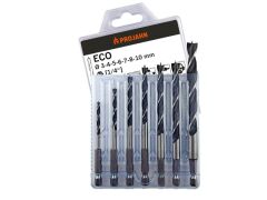 Holzspiralbohrer ECO set 7-tlg. mit 6,35 mm [1/4"] 6-kant Aufnahme