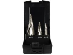 Stufenbohrer mit Spiralnut Set ECO HSS-Co 5% 3-tlg. Gr.1-3