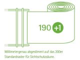 35 Meter Sichtschutz Standard 191mm aus PP - 0,7mm stark - RAL 7040 Fenstergrau