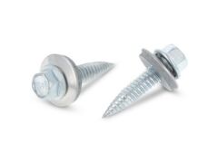 100 x Bi-Metall Dünnblechschrauben A2/CV 4,5X25 Feingewinde Dichtscheibe 14mm