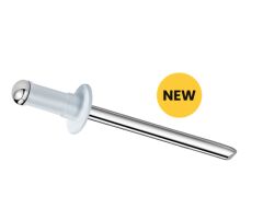 500 x Mehrbereichsblindnieten Alu/Stahl FK 3,2 X 9,5 RAL9010 - Klemmbereich: 1,2-6,4mm