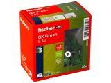 20 x fischer Gipskartondübel GK Green S mit Edelstahlschraube A2