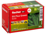 90 x fischer Dübel SX Plus Green 6x30