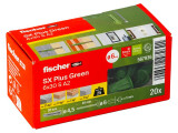 20 x fischer Dübel SX Plus Green 6x30 S A2