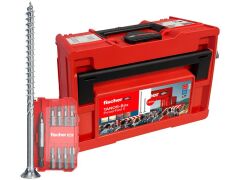1 x fischer Spanplattenschraube PowerFast II Tanos-Box M137 inkl. ProfiBit-Set (1801 Teile)