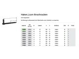 Haken J 12/100 zum Einschrauben, schwarz