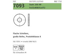1000 x Scheiben ISO 7093 -1 Stahl 200HV 6 Zinklamellen