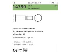 1 x HV Sechskant-Passschrauben EN14399-8 10.9 M30 x 120 -AF- Feuerverzinkt
