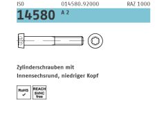 100 x Zylinderschraube niedrig ISO 14580 M8 x 25 -T45 Edelstahl A2