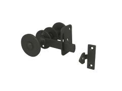 Torverschluss mit Knauf, onyxschwarz metallic