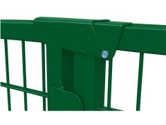 Sicherheits-Überwurf für Doppelstabmatten-Tor Rahmen 40 mm, Moosgrün (RAL 6005)