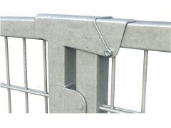 Sicherheits-Überwurf für Doppelstabmatten-Tor Rahmen 60 mm, Feuerverzinkt