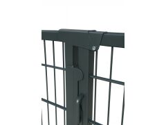 Sicherheits-Überwurf für Doppelstabmatten-Tor Rahmen 60 mm, Anhtrazit (RAL 7016)