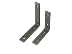 Treppenwinkel 160 x 160 mm, onyxschwarz metallic