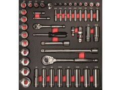 ProForm Einlage mit 51tlg Zoll Stecknuss Werkzeuge