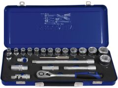 1/2" Xi-on Steckschlüsselkoffer, 23-tlg. - 10 bis 32mm