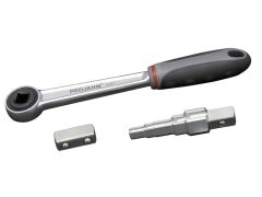 Umsteckknarren Set 3tlg. 1/2" Umsteckknarre + Stufenschlüssel + Vierkant