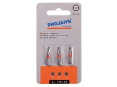 3er Pack 1/4" markierter Bit L25 mm Schlitz 5mm