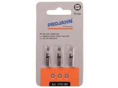 3er Pack 1/4" markierter Bit L25 mm TX mit Bohrung T25