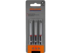 3er Pack 1/4" markierter Bit L75 mm Phillips Nr 2