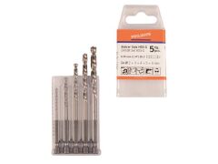 HSS-G Bohrer Satz 6-kant Schaft E6.3  5-tlg. (2, 3, 4, 5, 6 mm)