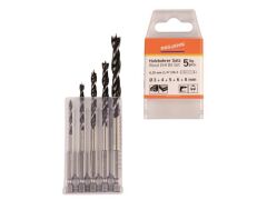 Holzspiralbohrer Satz 6-kant Schaft E6.3  5-tlg. (3, 4, 5, 6, 8 mm)