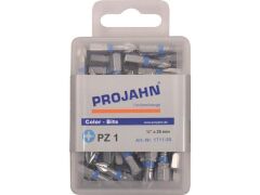 50er Pack 1/4" markierter Bit Länge 25 mm Pozidriv Nr 1