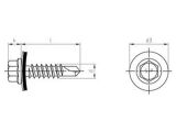 250 Stück 6-kt. Bi-Metall Bohrschrauben, Bohrleistung 6 mm A2/CV 5,5X60 DS 16 mm