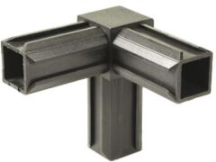 XD Rohrverbinder für 20 x 20 x 1,5mm Vierkantrohr - 90° + 1 x Abgang