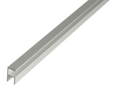 Eckprofil - Selbstklemmend Alu Silber eloxiert - 1000mm - 12,9 x 24 - Stärke 1,5mm / Innenmaß 9,9 mm