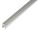 Eckprofil - Selbstklemmend Alu Silber eloxiert - 1000mm - 12,9 x 24 - Stärke 1,5mm / Innenmaß 9,9 mm