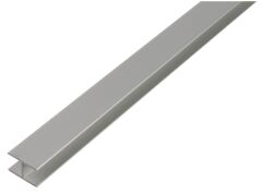 H-Profil - Selbstklemmend Alu Silber eloxiert - 1000mm - 19,5 x 30 - Stärke 1,8mm / Innenmaß 15,9