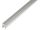 Eckprofil - Selbstklemmend Alu Silber eloxiert - 2000mm - 22,5 x 43 - Stärke 1,8mm /Innenmaß 18,9 mm