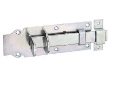 Schlossriegel mit flachen Griff, galvanisch verzinkt, dickschichtpassiviert, gerade - 180x64