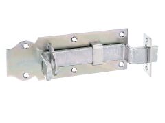 Schlossriegel, galvanisch verzinkt, dickschichtpassiviert, gekröpft - 140x52