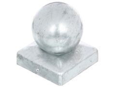 Pfostenkappe/Holz,Kugel, Feuerverzinkt, 90x90