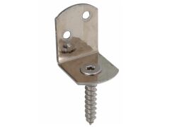 4 x Flechtzaunhalter, L-Form, Edelstahl, 83x32, SB4St