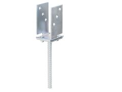 U-Pfostenträger,verstellbar Typ370, galvanisch verzinkt, dickschichtpassiviert, 71-131mm