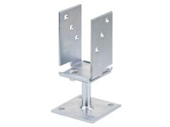 U-Pfostenträger, verstellbar, verzinkt, zum aufschrauben 71-131mm