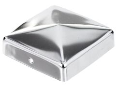 Pfostenkappe/Holz,flach, Edelstahl 90x90