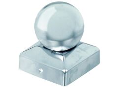 Pfostenkappe/Holz,Kugel,Edelstahl 70x70