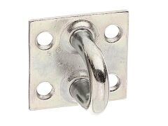 Öse auf Platte,galvanisch verzinkt, dickschichtpassviviert,37x37