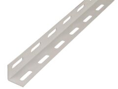 Winkelprofil gleichschenklig Stahl roh - 2000mm - 27 x 27 x 1,5mm - gelocht - Weiß