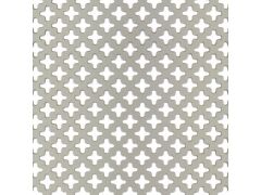 Lochblech, Kreuzloch ALU,Silber eloxiert - 600 x 1000 x 0,8mm