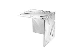 Eckschutz Riffel-Prägung ALU blank - 29,5 x 29,5mm