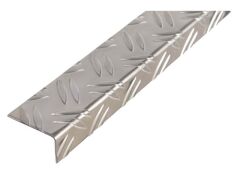 Winkelprofil ungleichschenklig Alu Natur - 53,6 x 29,5 x 1,5mm - 1000mm - Geriffelt