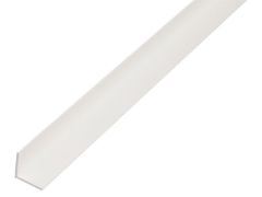 Winkelprofil gleichschenklig Kunststoff Weiß - 2600mm - 20 x 20 x 1,5mm