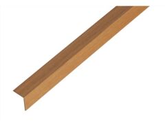 Winkelprofil gleichschenklig Kunststoff - 2600mm - 20 x 20 x 1,0mm - Dekor Buche Dunkel