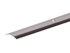 Übergangsprofil Alu Edelstahlfarbig eloxiert - gebohrt - 900 x 30 x 1,0 mm