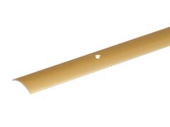 Übergangsprofil Alu Gold eloxiert - gebohrt - 2700 x 30 x 1,0 mm